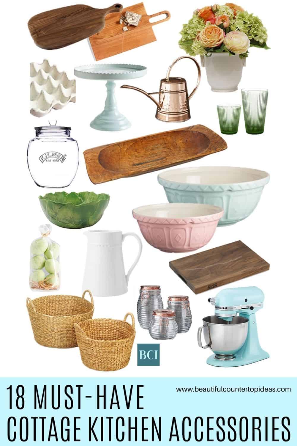 Ready to leave minimalism behind? This collection of cottage kitchen accessories will brighten your countertops with plenty of style and charm.